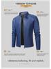 Men's Leather Motorcycle Jacket: Autumn/Winter Casual, Available in Plus Velvet and Thin Styles