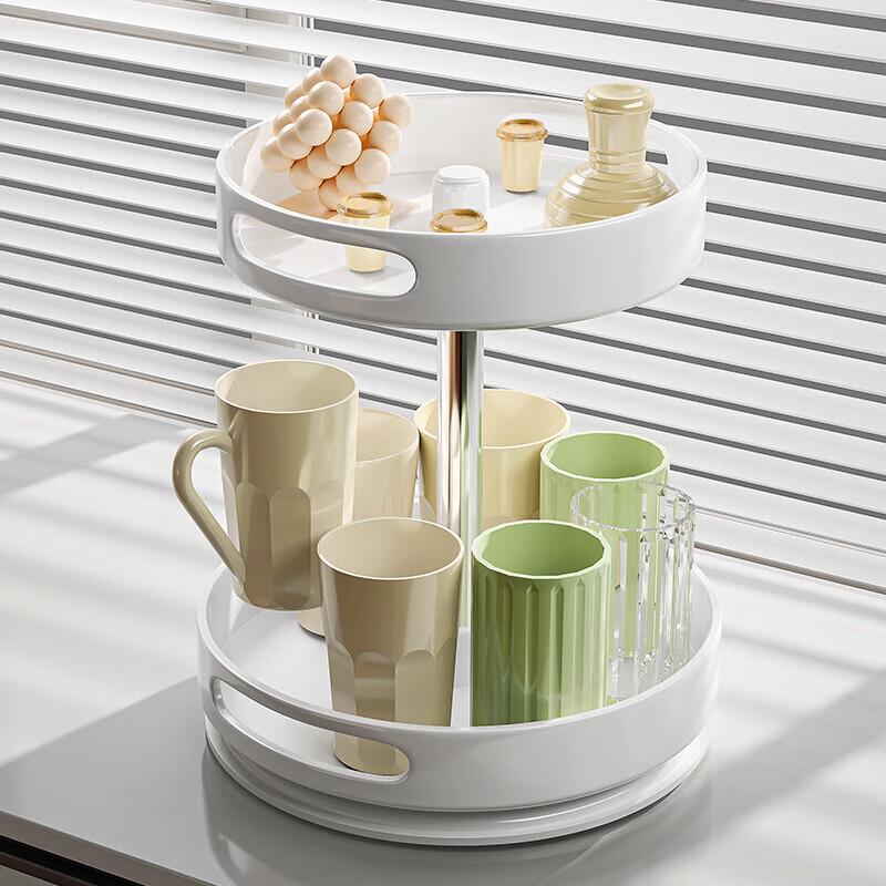 Shuaishi Rotating 2-Tier Kitchen Spice Rack