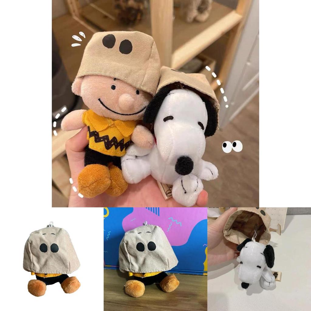 Snoopy Charlie Plush Keychain With Face Covering