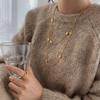 Exquisite Gold-Plated Titanium Pig Nose Necklace - Colorfast Clavicle Chain Trendy Accessory