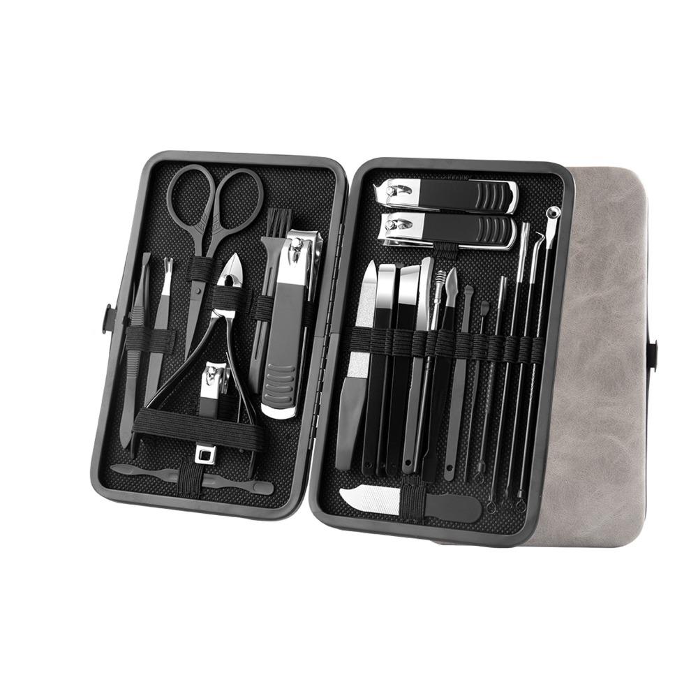 13/24pcs Anti-slip Design Stainless Steel Nail Clipper Set Sharp Pedicure Tool Kit  Facial Treatment