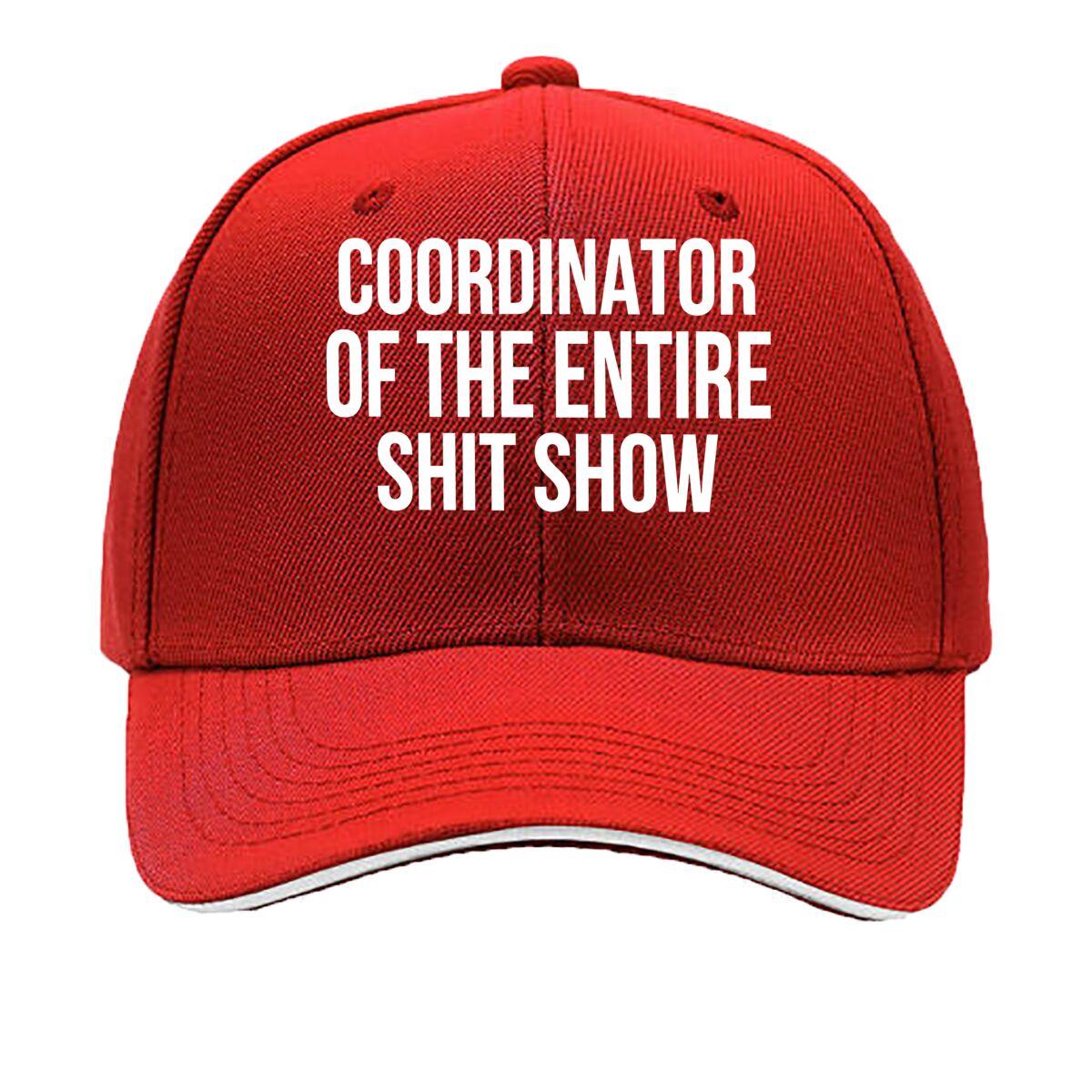 Adjustable Lightweight Baseball Cap with Show Coordinator Print Hand Wash Only Sandwich Baseball Cap One Size