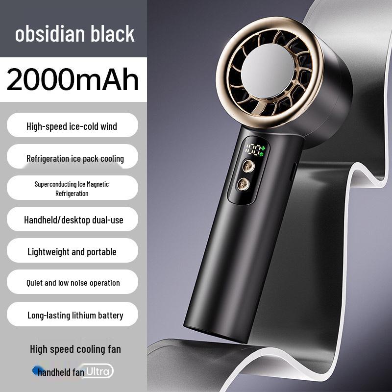 Rechargeable Handheld Turbo Ice Cooling Fan – Portable Electric Mini Fan