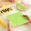 50pcs Random Colorful Grid Oil-absorbing Paper for Baking Cookies Food-grade Wax Paper Baking Tools Oil-Resistant Packing Papers