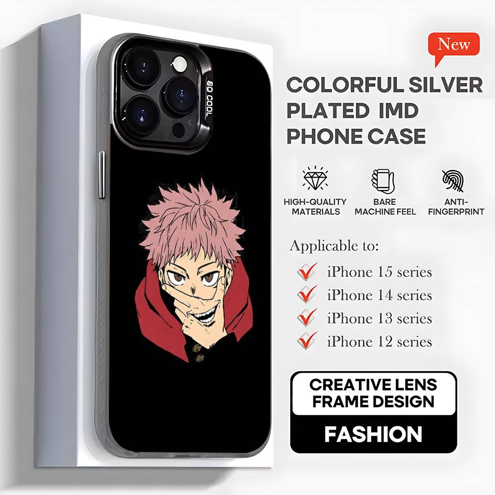 

Y-Yuji Itadori Ryomen Sukun Phone Case For iPhone 16,15,14,13,12,11,Mini,Pro,MAX,plus,Black Matte Shockproof Cover iPhone13PRO
