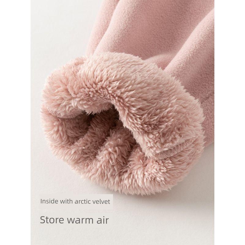 David Bella Children's Clothing Knitted Fleece Pants 2026 Winter New Style Girls' Fleece Jogger Pants Class a