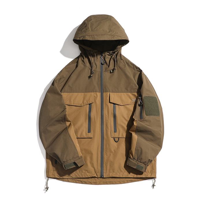 Men s American-Style Trendy Windbreaker Jacket - Spring 2026 Workwear, Plus Size, For Spring & Autumn M