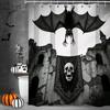 Halloween Gothic Black And White Pattern Bathroom Shower Curtain With 12  Hooks Home Bathroom Decor And Accessories