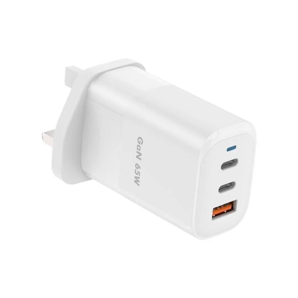 GaN Charger 65W European Standard Charger CE Certification Applicable To Apple Samsung Fast Charging Head Multi-port Charging Head