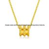 Shuibei 999 Pure Gold Ginkgo Leaf Buddha Necklace - Bestseller Jewelry Piece