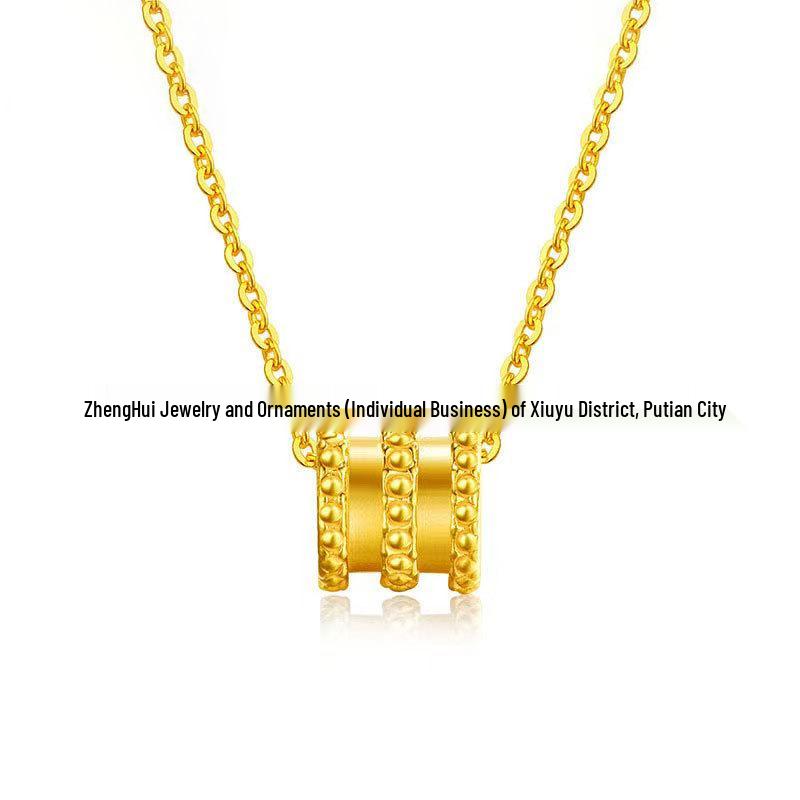 Shuibei 999 Pure Gold Ginkgo Leaf Buddha Necklace - Bestseller Jewelry Piece
