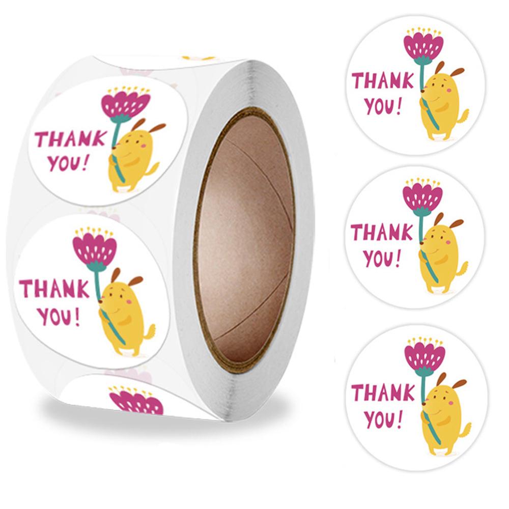 500pcs Thank You Stickers Green Flowers Thank You Labels for Birthday, Weddings, Giveaways, and Small Business Shipping Stickers