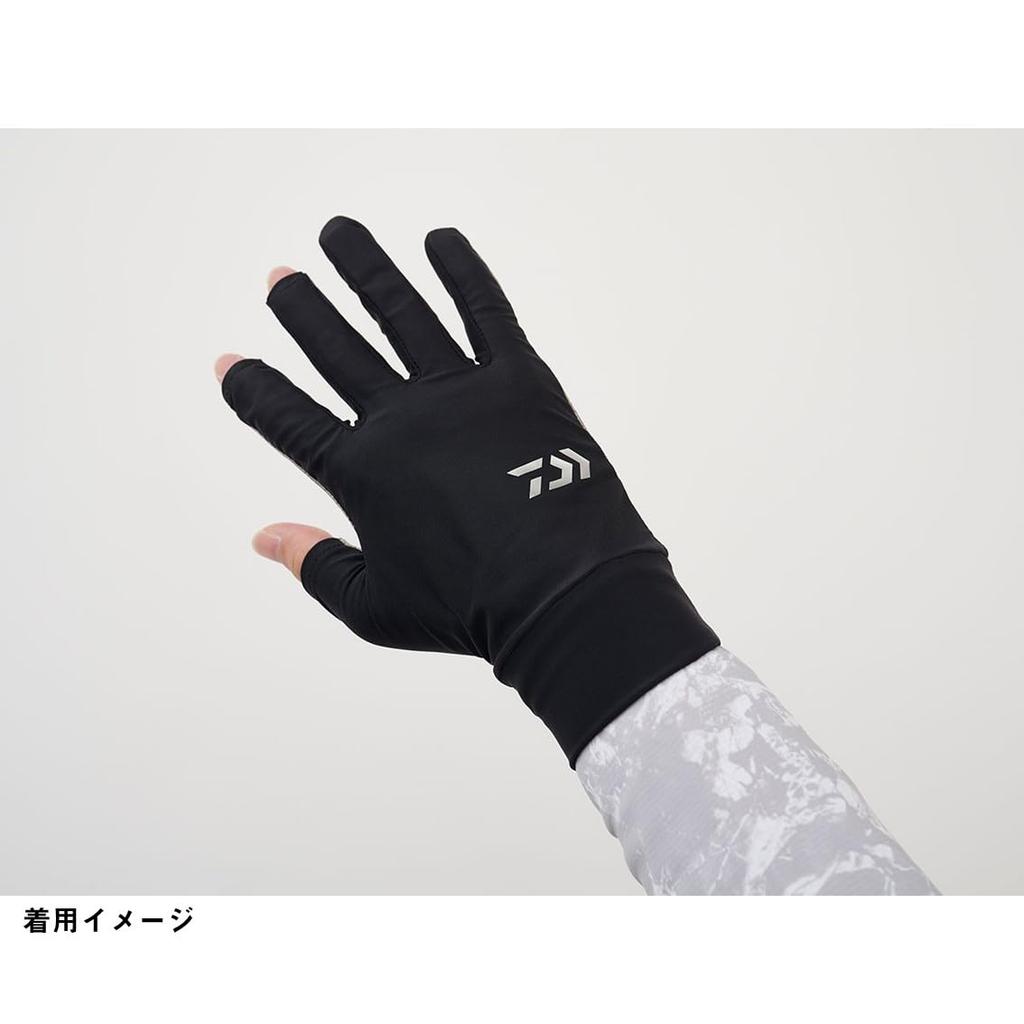 Daiwa ICEDRY UV Protection Size Gloves, 3-Piece Cut, Khaki, L, 25DG-6725