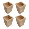 Natural Wooden Height Adjusters Strong & Strong Designs Strong Wood Furniture Leg Extenders for Home Office Furniture