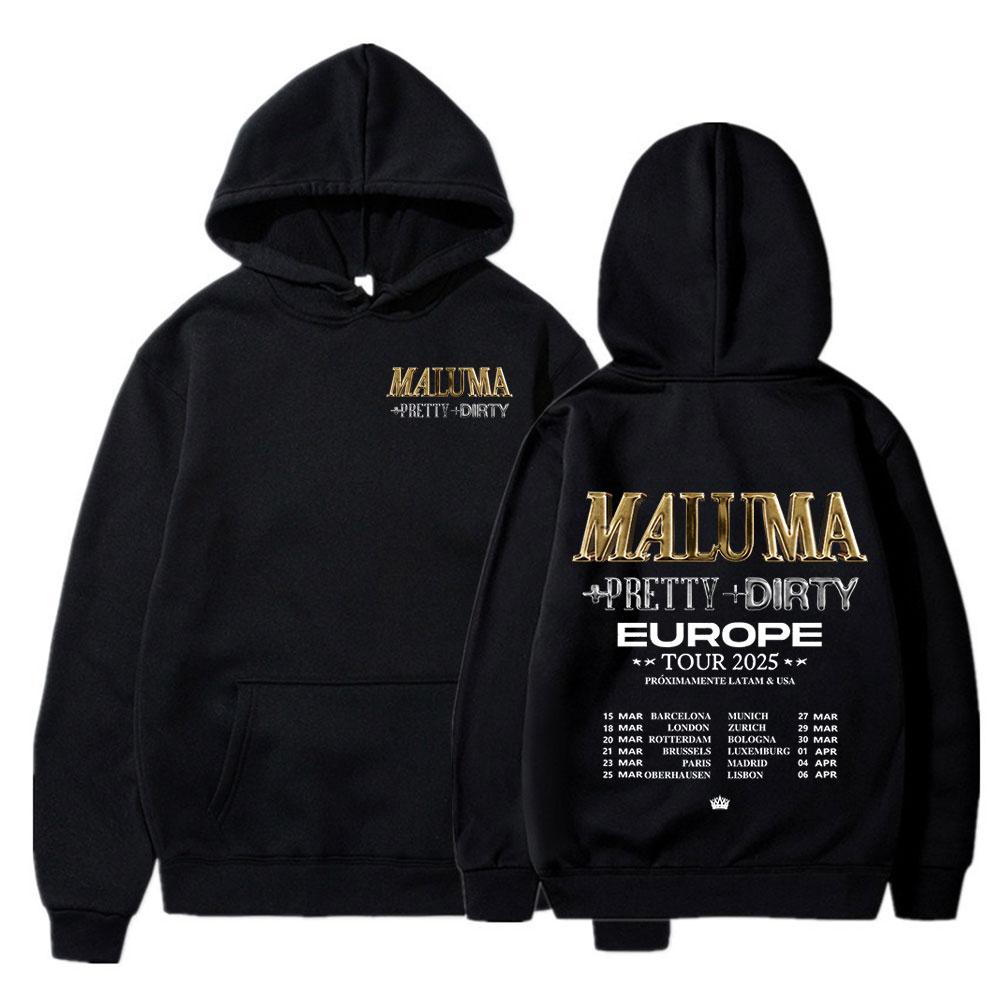 Rapper Maluma Pretty Dirty Europet Tour 2025 Hoodies Men Women Clothing Hip Hop Fashion Sweatshirts Pullovers Hoodie Streetwear