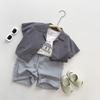 Children's Thin Vertical Striped Pants Cropped Pants Boys and Women's Summer Korean Casual Pants Mosquito Proof Pants