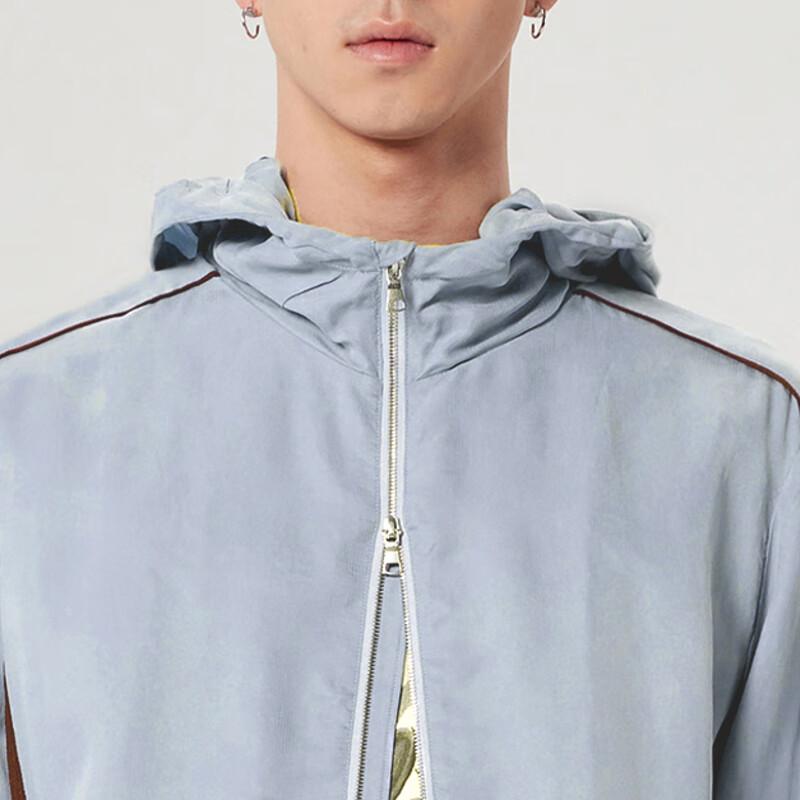 CROQUIS Men's Knit Splicing Short Hooded Jacket