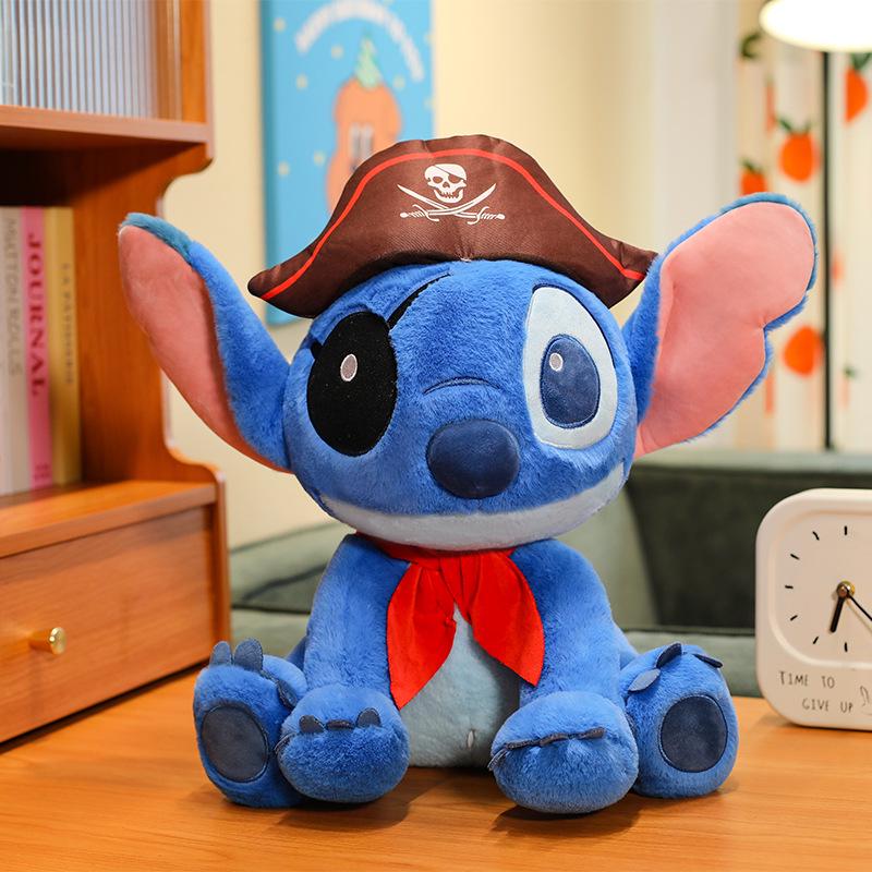 Sakura Pink Stitch Plush Toy with Flowers - Valentine's Day Gift for Girls