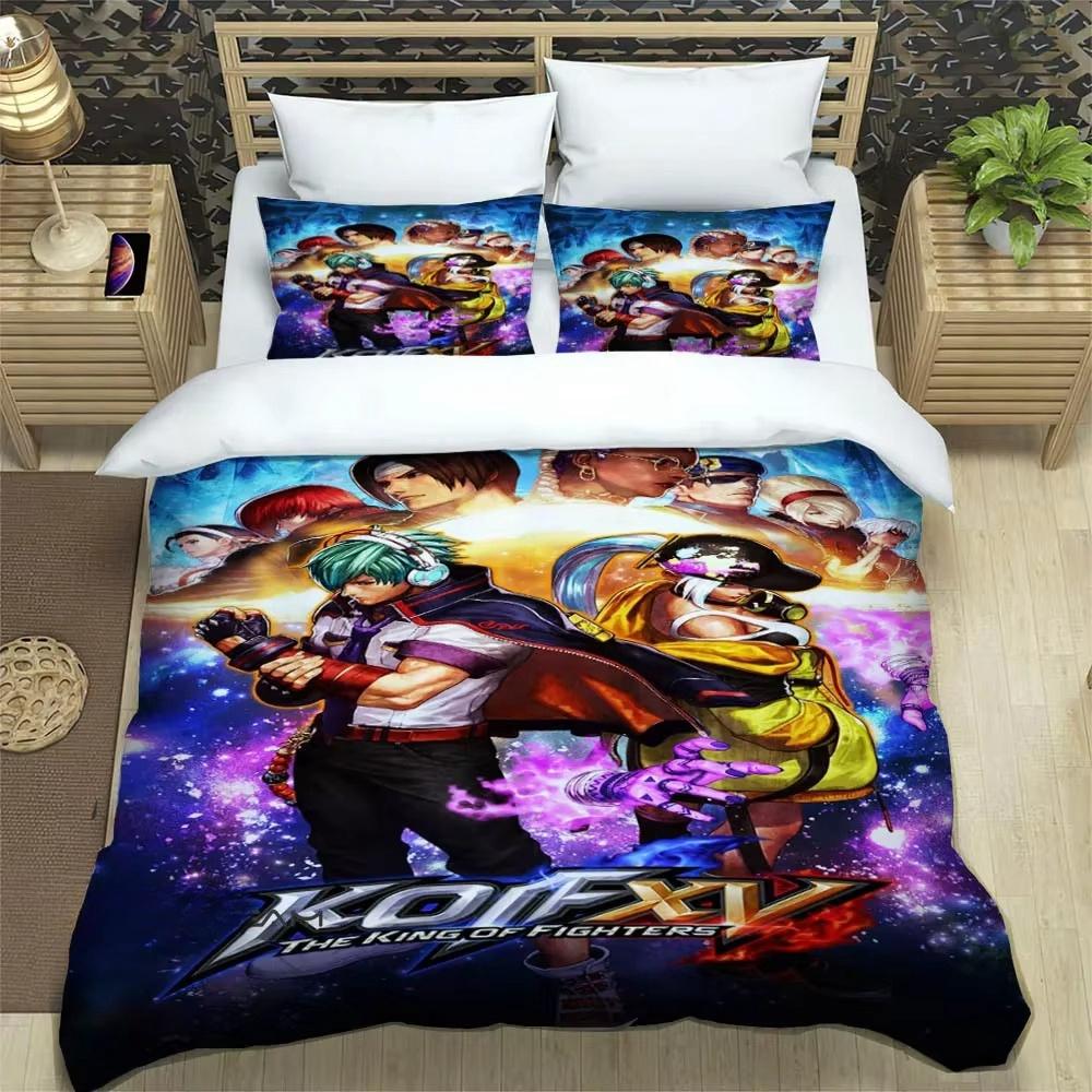 KOF Game Cartoons 3D Printed Bedding Sets Exquisite Bed Supplies Set Duvet Cover Comforter Set Bedding Set Luxury Birthday Gift
