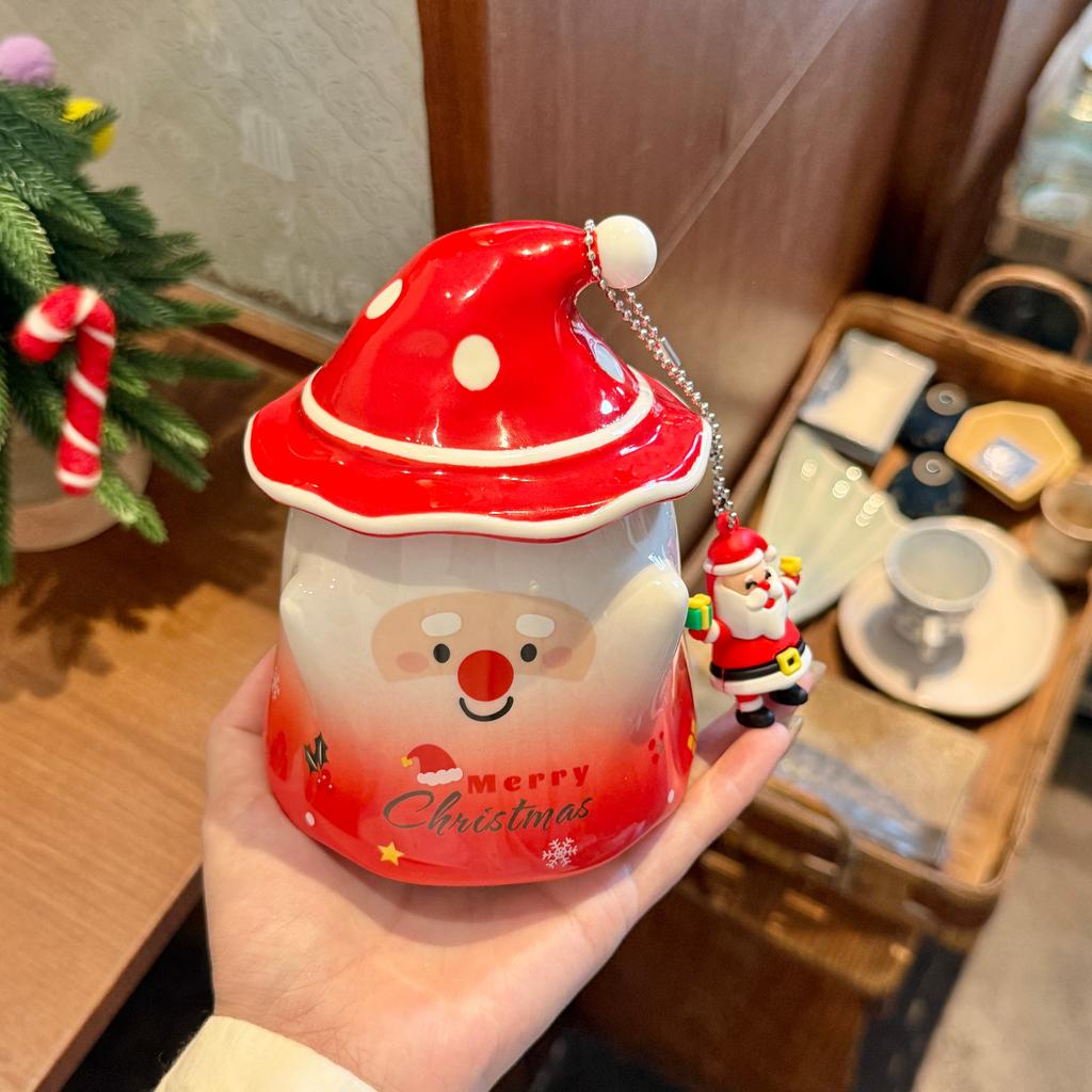 Christmas Gift, High-value Santa Claus Mug, Cute Ceramic Cup, Gift Water Cup for Girls