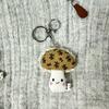 Lightweight Fabric Floral Mushroom Key Clip Keychain Pendant for Easy Carry Key Holder Bag Charm Decorative Item