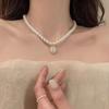 High-quality Necklace - Elegant, Luxurious, Exquisite, Retro Pearl Collar Chain for Delicate Necklaces, Enhancing The Appearance of The Collarbone.