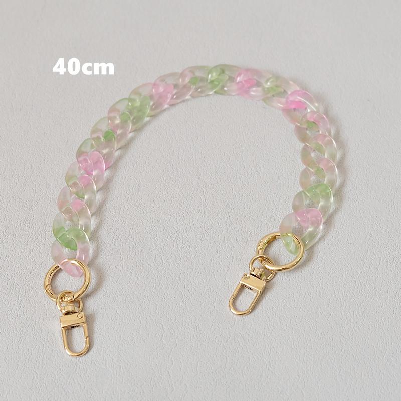 New Woman Bag Accessory Parts Neon Chain Candy Crossbody Resin Luxury Strap Women Hanging Chains Acrylic Shoulder Chain