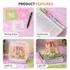 Time Piece Calendar 2027 Desk Calendar With Led Light 3D Tear-Away Calendar Paper Carving Art Memo Pad Notepad Desktop Decor