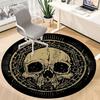 1pc Skull Mandala Office Round Area Rug, Under Office Chairs Bedroom Living Room Home Decor, Room Deco
