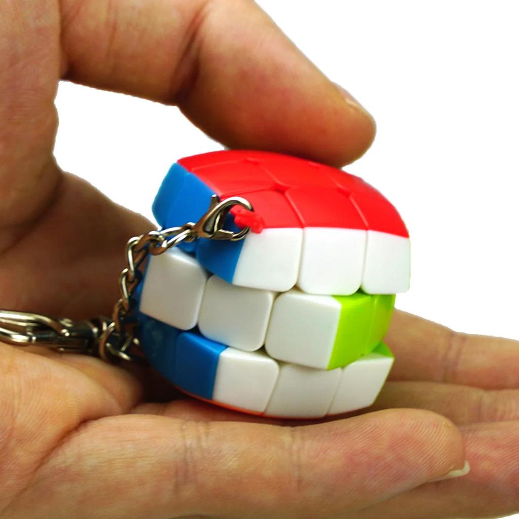 Mini Magic Cube Decompression Puzzle Keychain Professional Cubing Speeding Educational Toys Cubes Pendant for Adults/ Children