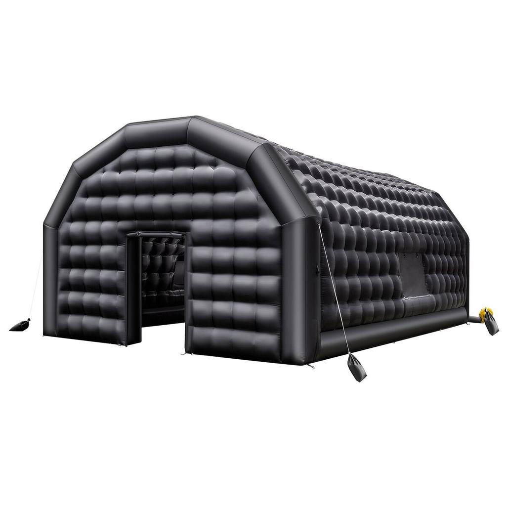Inflatable Nightclub, 9 x 6 x 4 m Inflatable Party Tent with 1100W Blower & Sandbag, Ventilated Blow up Night Club with 2 Windows, Air Cube House for
