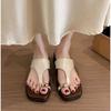 Fashion Designer Women Leather Flip-flops Retro Trend Slippers Summer Women Shoes Comfortable Beach Slippers Ladies Slides Tongs Femme