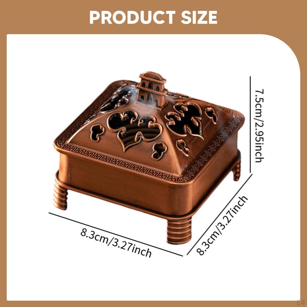 Burner Holder Chinese Ornament Censer Hollow Design for Office Living Room Bookshelf Bedroom