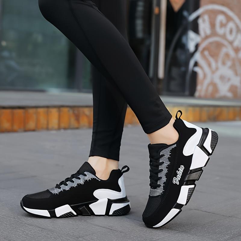 Women's Colorblock Sports Shoes, Casual Lace Up Low Top Running Sneakers, All-Match Breathable Walking Trainers