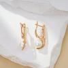 Luxury Pearl Long Drop Earrings For Women  Rose Gold Color Fine Wedding Jewelry Trendy Easy Matching Dangle Earring