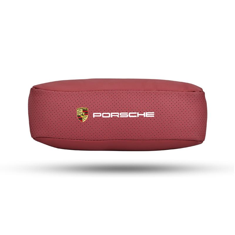 Car Head Neck Rest Pillow Seat Belt Protection Shoulder Pad For Porsche Panamera Cayenne Taycan 911 718 Macan Carrera-GT 928 968