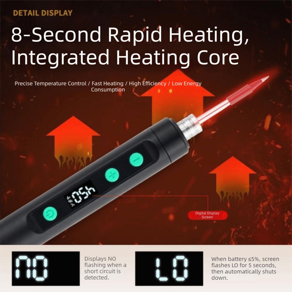 Cordless USB Soldering Iron Adjustable Temperature Welding Tool Kit Pen Electronics Repair