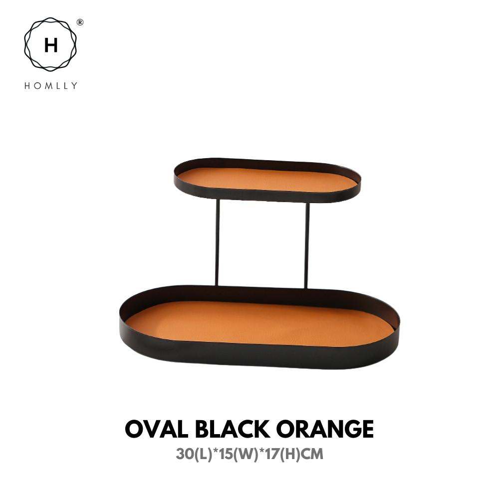 Homlly Lako Double Tier Desk Display Storage Tray Rack