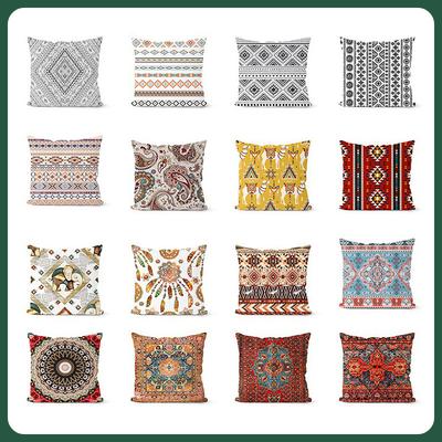 Ethnic Style Throw Pillow Cover Retro Abstract Decoration Home Bedroom Living Room Sofa Cushion Pillow Cover