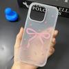 Pink Bow Pattern Phone Case For IPhone 17 16 13 15 11 12 14 17 Pro Max Air 7 8 Shockproof Transparent Cover Silicone Soft Funda