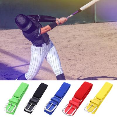 Cintura elastica da baseball e softball per adolescenti, lunghezza regolabile, fibbia in lega, cintura in similpelle tinta unita