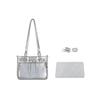 New Y2K Ribbon Bow Ita Crossbody Bag Anime Girls Transparent Large Capacity Shoulder Bag DIY Display Handbag Lady Satin Tote Bag