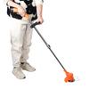 Weed Eater Electric Weed Mower Cordless Trimmer Telescopic Rod Home Weed Eater Cutter Rechargeable Handheld Lawn Mower with 2 Batteries (12V 2.0Ah)