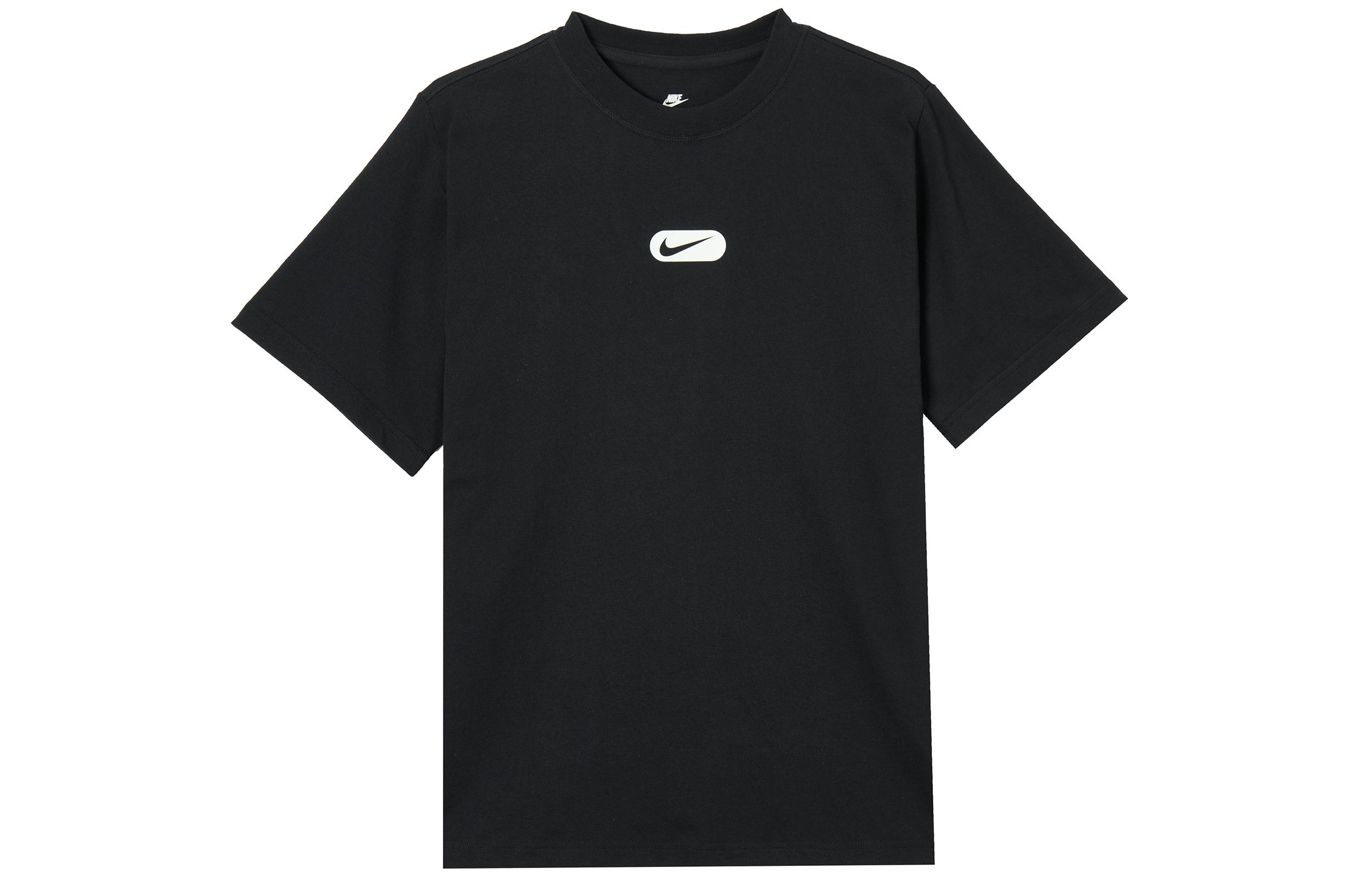 Nike Swoosh Drop Shoulder Sleeve T Shirt Women s Black HQ1699-010 S