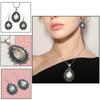 Rutile  Golden Set Earring Jewelry 18-20'' Pendant Quartz Sterling