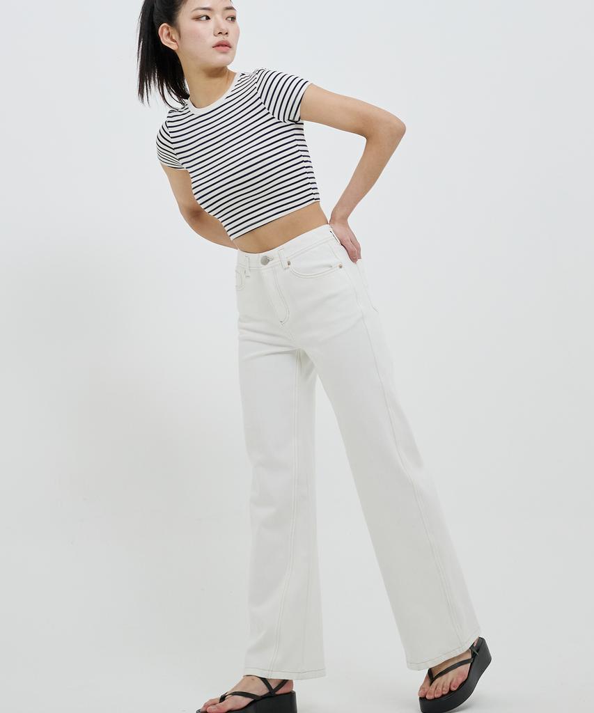Lam Rd002 White Bootcut Pants