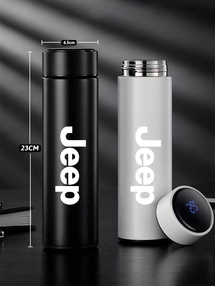 Držáky na nápoje do auta Nerezová termoska LED Inteligentní hrnek s teplotou Pro Jeep Grand Cherokee Wrangler Gladiator Compas