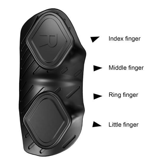 1 Pair Anti-Slip Silicone 2-Finger Workout Grips Men Women Palm Protection Lifting Deadlift Pull-Up Grippers Gym Training Exercise Fingerless