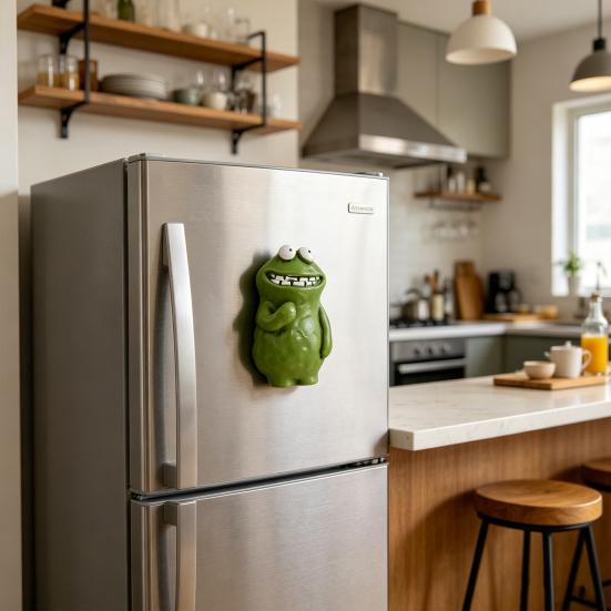 Cartoon Mud Demon Refrigerator Magnet Resin 3D Resin Decorative Magnet Home Kitchen Office Whiteboard Locker Fridge Accessories
