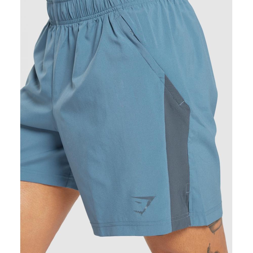 Gymshark Sport 7  Shorts Faded Blue Titanium Blue A3a1q Ucmz